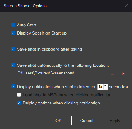 ScreenShooter capture overlay